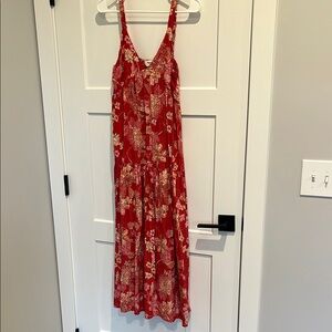 Impressions Red Sleeveless Sundress Maxi